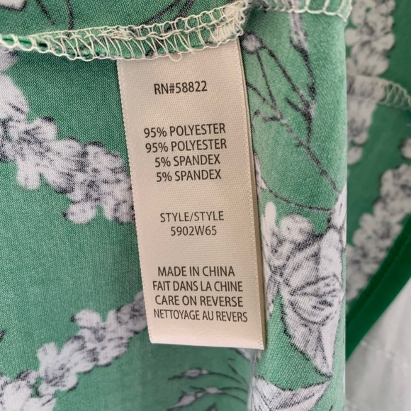 Max Studio Green Floral Halter Flowy Silky Slip Dress Dainty Feminine Shift - Picture 12 of 13